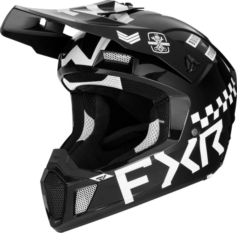 FXR Clutch Gladiator Hjälm Svart/Vit