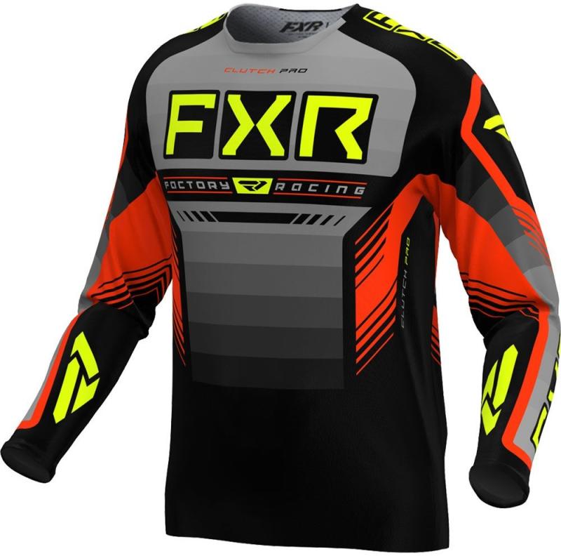 FXR Clutch Pro Crosströja Svart/Grå/Orange