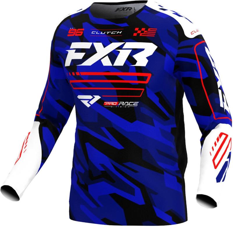 FXR Clutch Kids Crosströja (3-5 År) Blå/Kamo/Röd