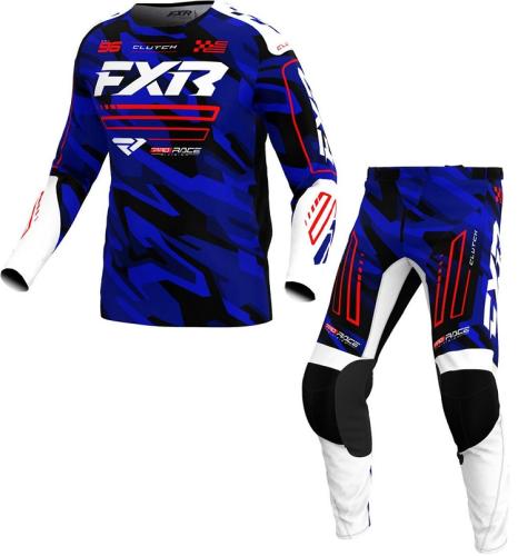FXR Clutch Kids (3-5 År) Cross Klädset Svart/Blå/Vit