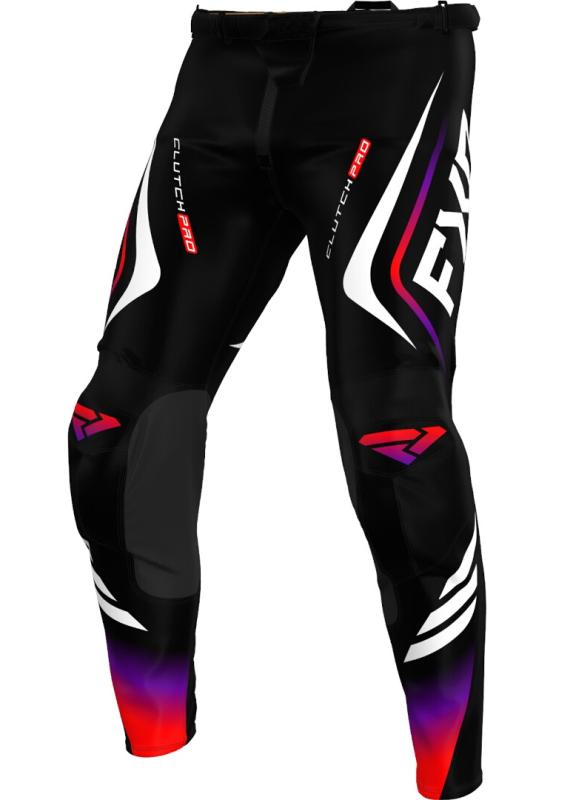 FXR Clutch Pro Crossbyxor Svart/Röd/Lila