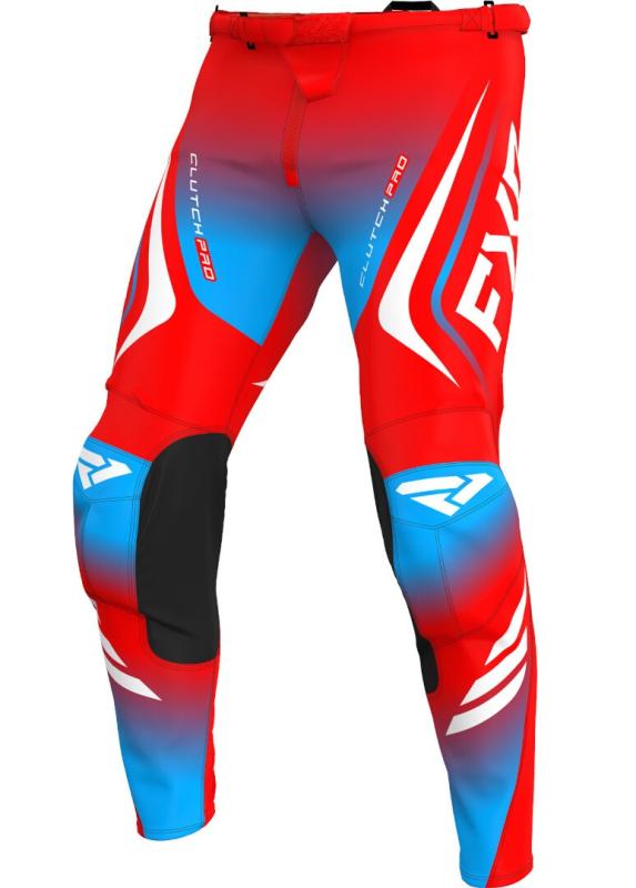 FXR Clutch Pro Crossbyxor Röd/Vit/Blå