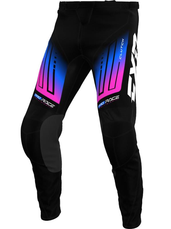 FXR Clutch Pro Crossbyxor Svart/Blå/Rosa