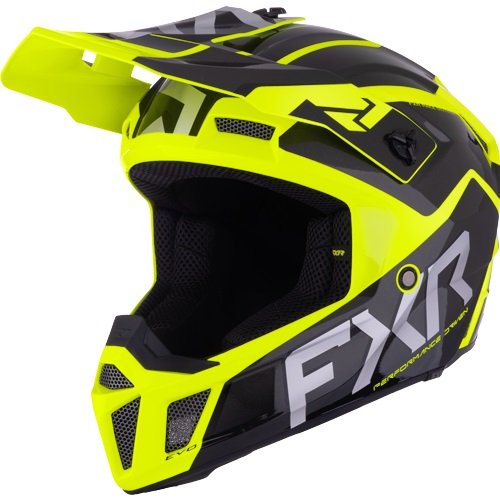 FXR Clutch Evo Barn Hjälm Svart/Neon-Gul