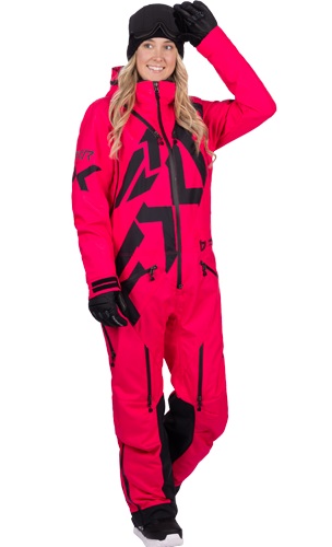 FXR Cold Cross CX Lite DAM Monosuit Rosa/Svart