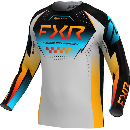 FXR Clutch Barn Crosströja Grå/Blå/Orange