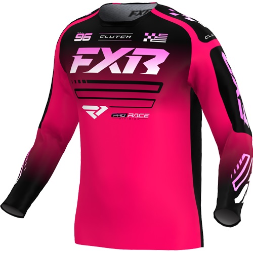 FXR Clutch Barn Crosströja Razz/Svart/Rosa