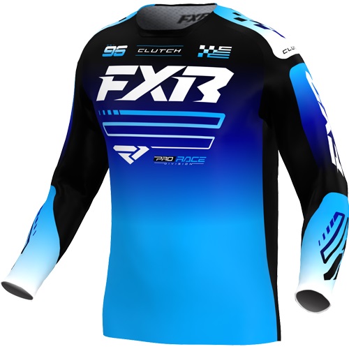 FXR Clutch Barn Crosströja Blå/Svart/Vit