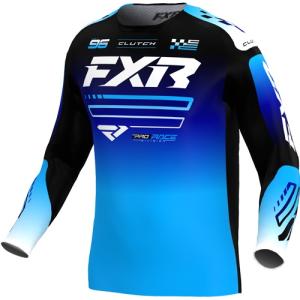 FXR Clutch Barn Crosströja Blå/Svart/Vit
