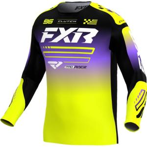FXR Clutch Barn Crosströja Gul/Svart/Lila