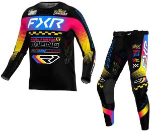 FXR Podium Barn Cross Klädset Svart/Blå/Razz