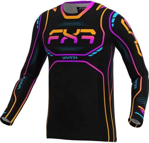 FXR Vapor Nightfall Crosströja Svart/Lila/Orange