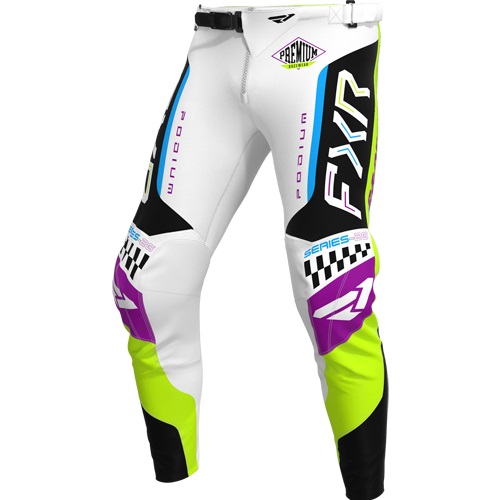 FXR Podium Gladiator Crossbyxor Vit/Neon-Gul