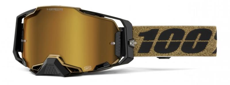 100% Armega Hiper Crossglasögon Svart/Guld