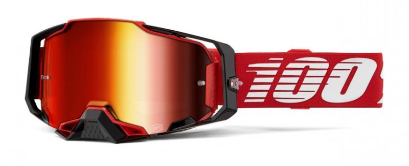 100% Armega Crossglasögon Rödspegel Siktskiva