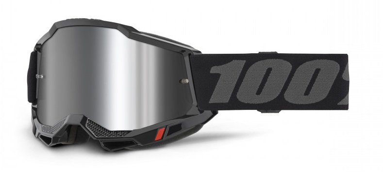 100% Accuri 2 Svart Crossglasögon Silverspegel Siktskiva