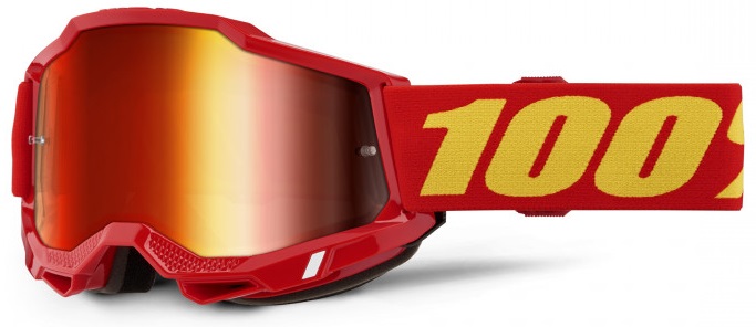 100% Accuri 2 Röd Crossglasögon Rödspegel Siktskiva