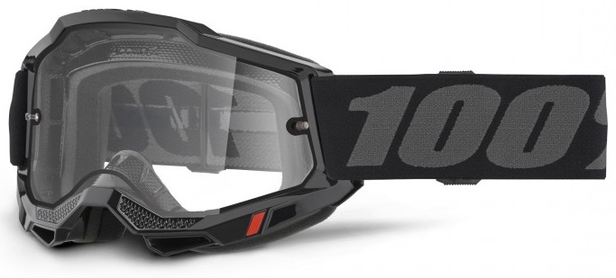 100% Accuri 2 Svart Enduro Glasögon Klar Siktskiva
