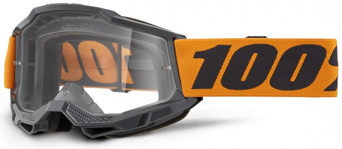 100% Strata 2 Orange Crossglasögon, Klar Siktskiva