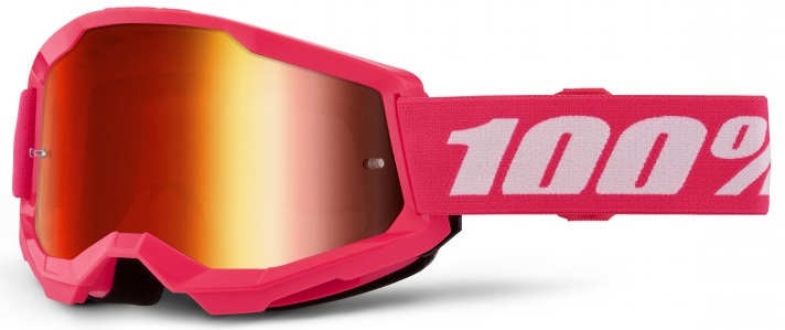 100% Strata 2 Rosa Crossglasögon, Rödspegel Siktskiva