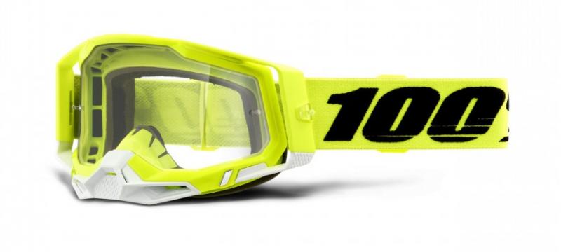 100% Racecraft 2 Crossglasögon Gul, Klar Siktskiva