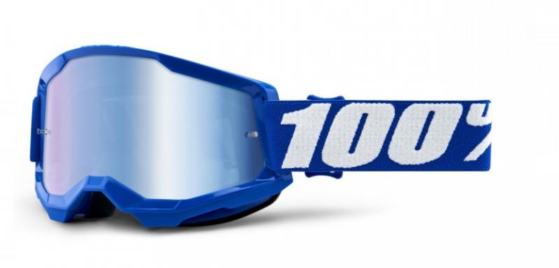100% Strata 2 Crossglasögon Blå, Blåspegel Siktskiva