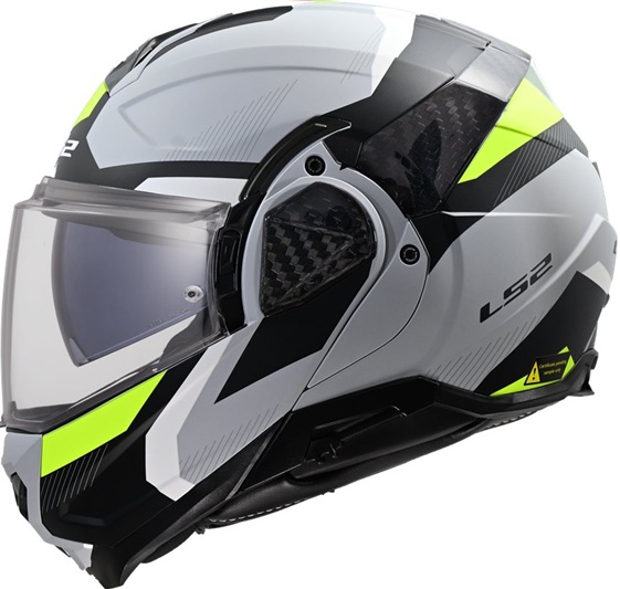 LS2 FF910 Advant II Triple Hjälm Grå/Neon-Gul