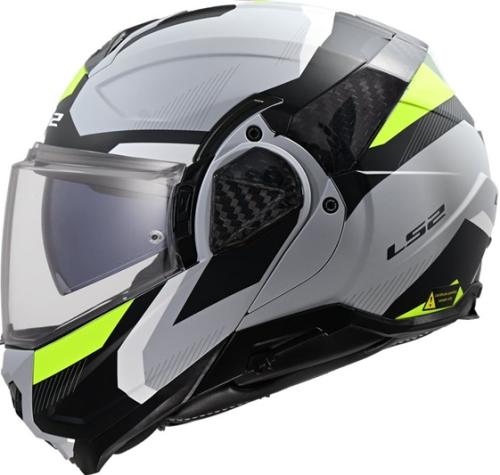 LS2 FF910 Advant II Triple Hjälm Grå/Neon-Gul