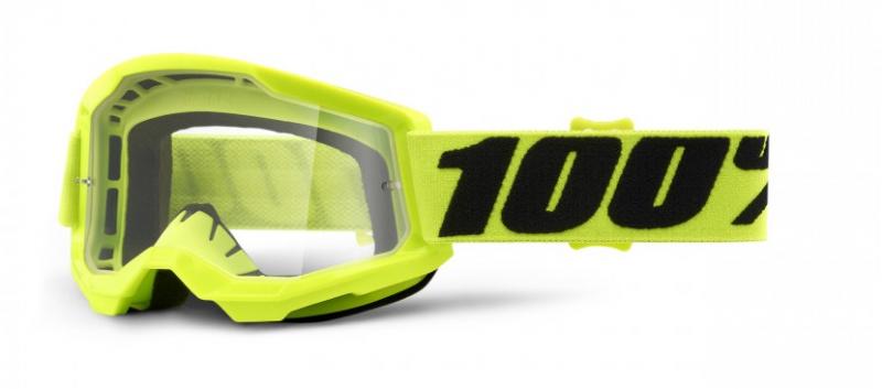 100% Strata 2 Barn Crossglasögon Gul, Klar Siktskiva