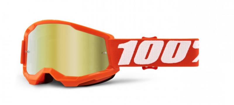 100% Strata 2 Barn Crossglasögon Orange, Guldspegel Siktskiva