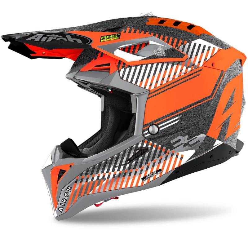 Airoh Aviator 3 Wave Crosshjälm Orange Chrome