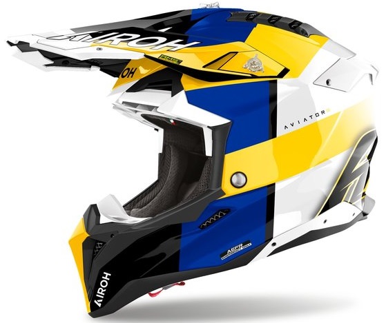 Airoh Aviator 3 Monarch Hjälm Blå/Gul