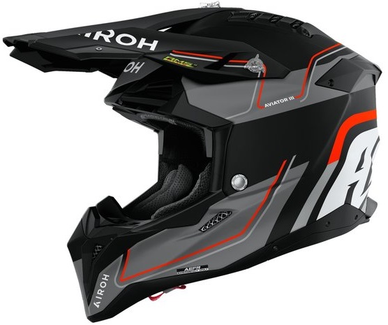 Airoh Aviator 3 Leader Hjälm Mattsvart/Orange