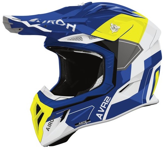 Airoh Aviator Ace 2 Shield Hjälm Blå/Gul