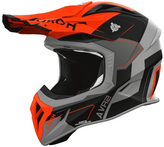 Airoh Aviator Ace 2 Shield Hjälm Mattsvart/Orange