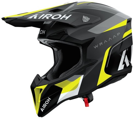 Airoh Wraaap Conquer Hjälm Mattsvart/Gul