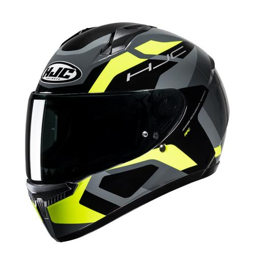 HJC C10 Tins MC3H Hjälm Svart/Grå/Fluo-Gul
