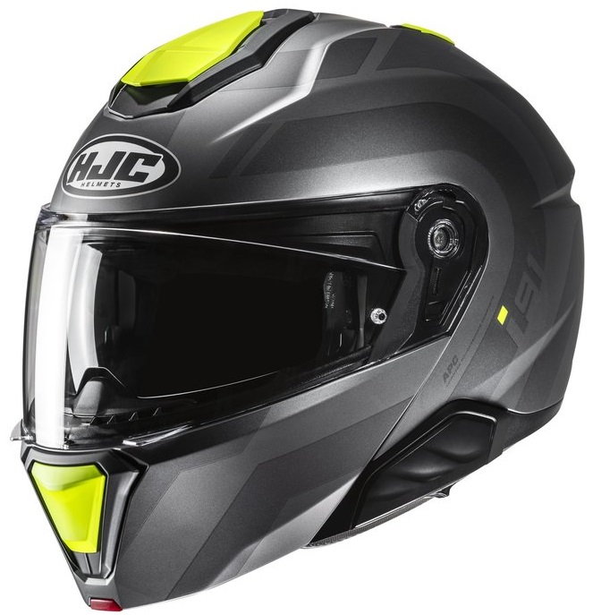HJC i91 Arven MC3HSF Hjälm Grå/Fluo-Gul