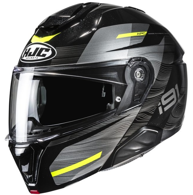 HJC i91 Dusk MC3H Hjälm Svart/Grå/Fluo-Gul