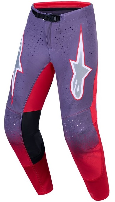 Alpinestars Supertech Hiten AFD Crossbyxor Grå/Röd/Lila
