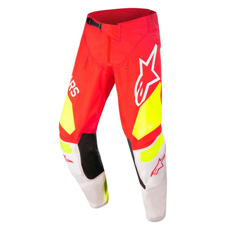 Alpinestars Techstar Factory Crossbyxor Fluo-Röd/Vit/Fluo-Gul