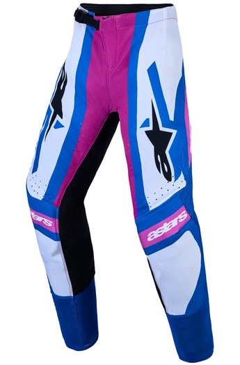 Alpinestars Supertech Maven Barn Crossbyxor Vit/Koral/Blå
