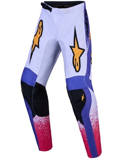 Alpinestars Fluid Drag Barn Crossbyxor Ljuslila/Blå/Guld
