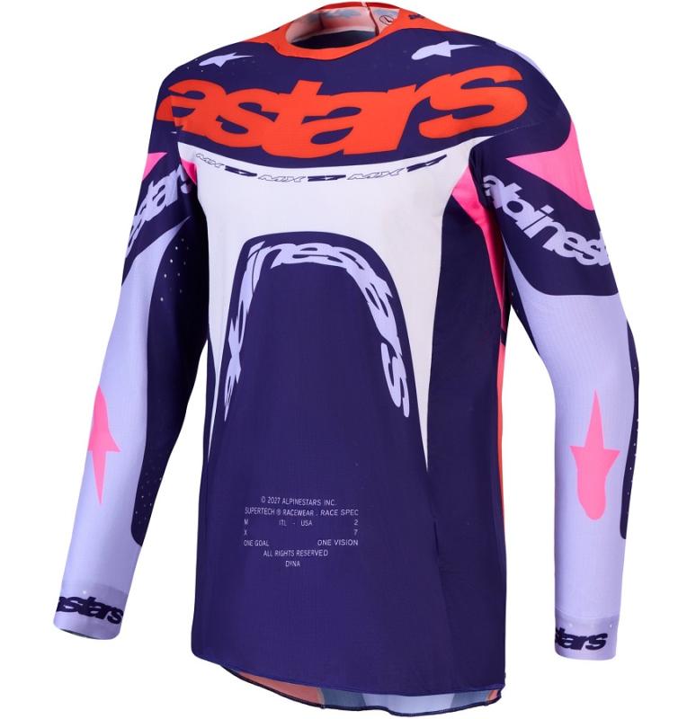 Alpinestars Supertech Dyna Crosströja Violet/Lila/Rosa Fluo