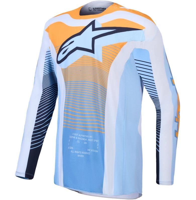 Alpinestars Techstar Maven Crosströja Blå/Tangerine/Svart