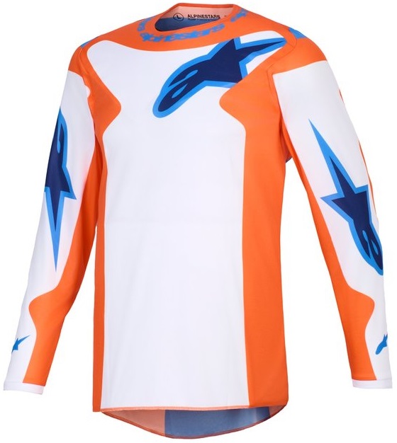Alpinestars Fluid Grid Crosströja Orange/Vit/Blå