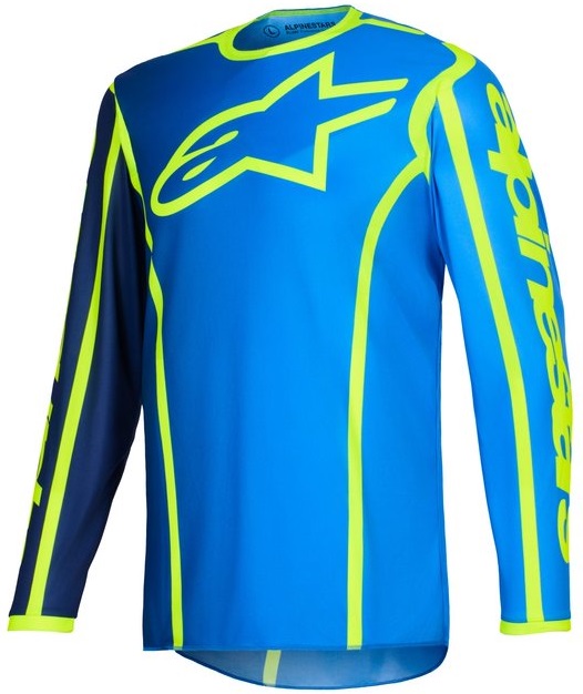 Alpinestars Fluid Apex Crosströja Blå/Fluo-Gul