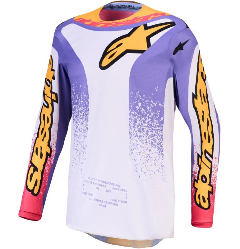 Alpinestars Fluid Drag Crosströja Ljuslila/Blå/Guld