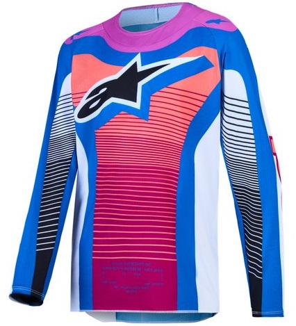 Alpinestars Supertech Maven Barn Crosströja Vit/Koral/Blå