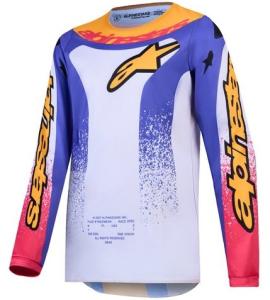 Alpinestars Fluid Drag Barn Crosströja Ljuslila/Blå/Guld